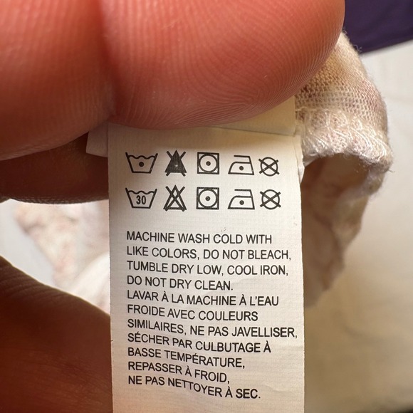 Lucky Brand Womens XS Mauve Palm Tree Peplum Blouse Top Strappy Back  NEW NWT - Picture 9 of 10